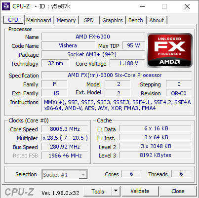 发布9年后 爱体育AMD推土机架构FX-6300处理器超频首破8GHz(图1)